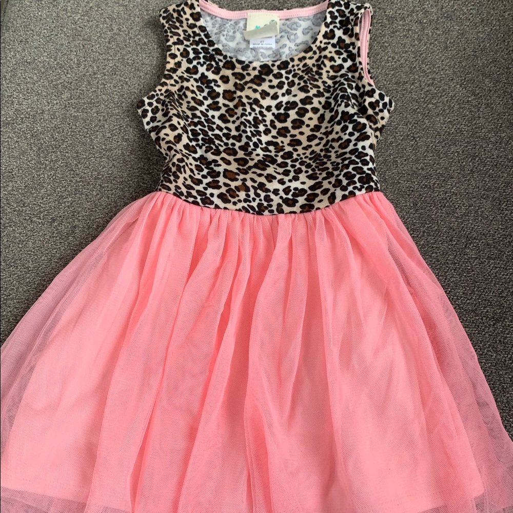 Cheetah & Pink Tutu Style Dress